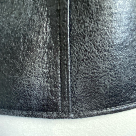 RW& Co. Dk.Brown Faux Leather Wool Blend Textured Career Office Vest- Sz-S - Picture 12 of 15